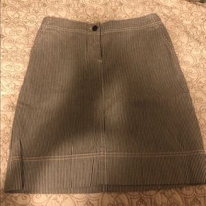 Talbots striped denim skirt